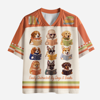 Pagewings Bookish Dog Unisex Mesh Jersey