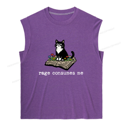 Pagewings Rage Consumes Me14671 Bookish Women's Heather Tank Top