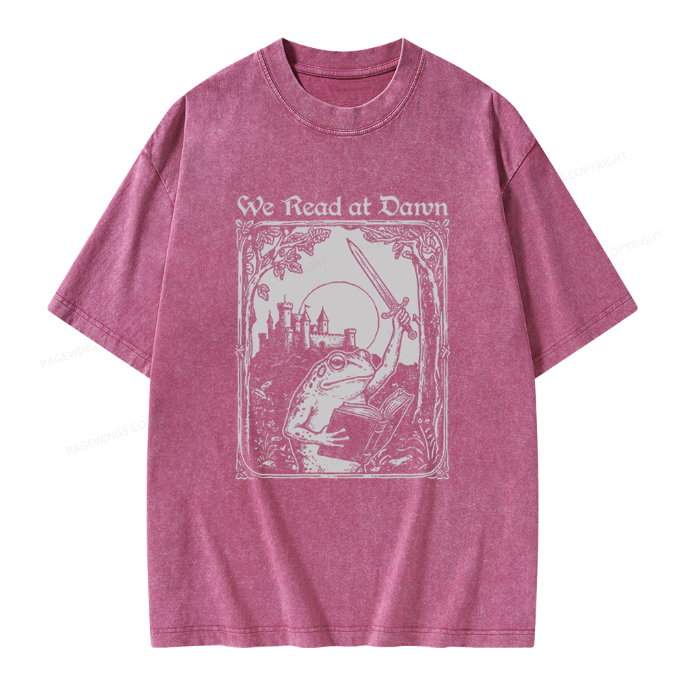 Pagewings We Read At Dawn Unisex Washed T-shirt