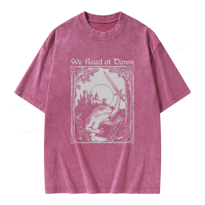 Pagewings We Read At Dawn Unisex Washed T-shirt