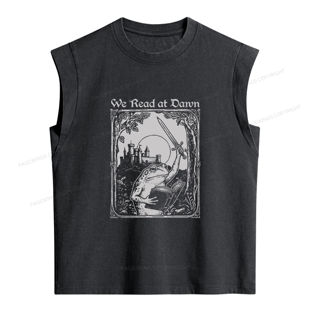 Pagewings We Read At Dawn Women's Washed Tank Top