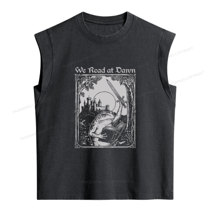 Pagewings We Read At Dawn Women's Washed Tank Top