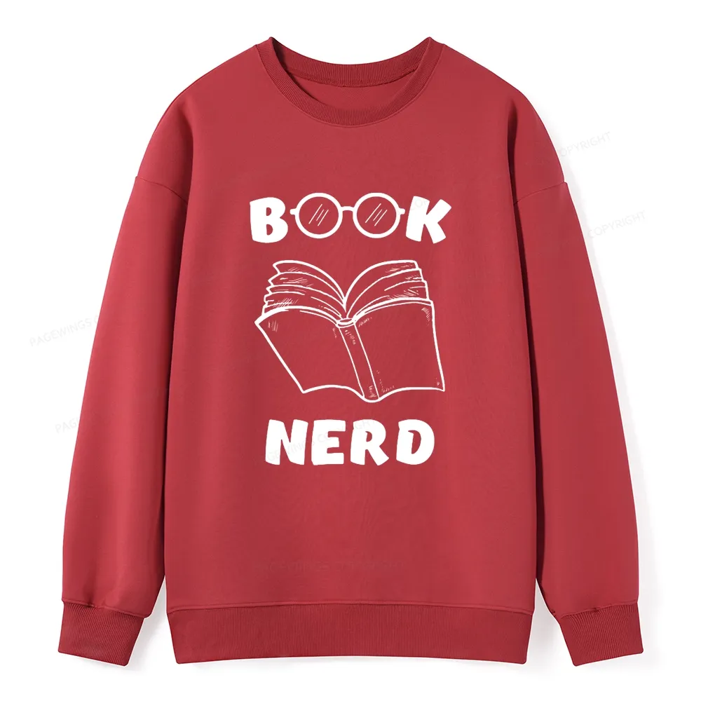 Pagewings Book Nerd Funny Book Unisex Classic Sweatshirt