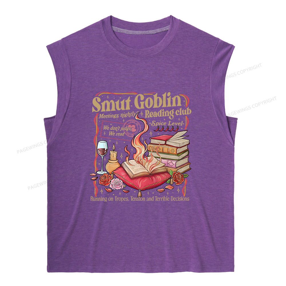 Pagewings Smut Goblin Dark Romance14651 Bookish Women's Heather Tank Top