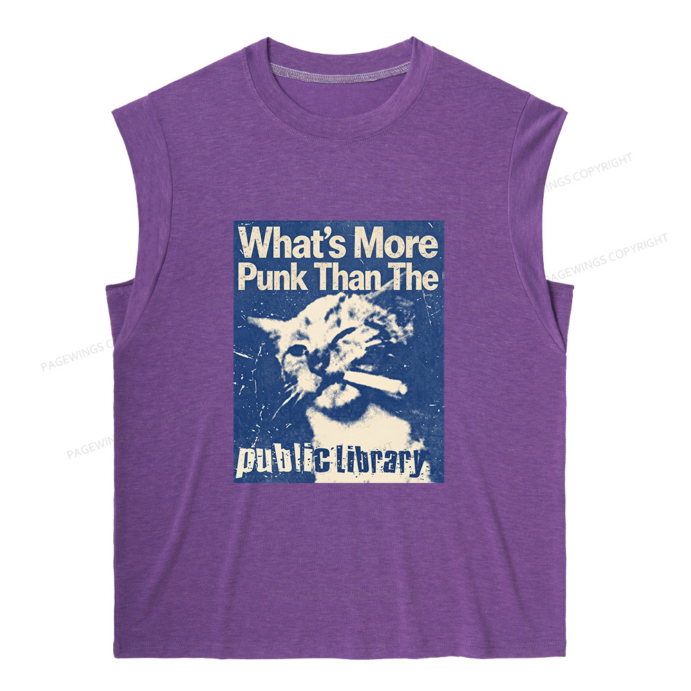 Pagewings What's More Punk Than The Public Library15772 Bookish Women's Heather Tank Top