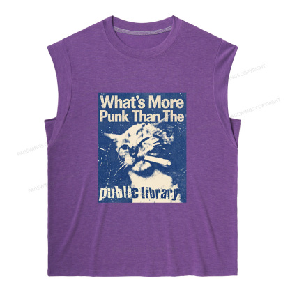 Pagewings What's More Punk Than The Public Library15772 Bookish Women's Heather Tank Top