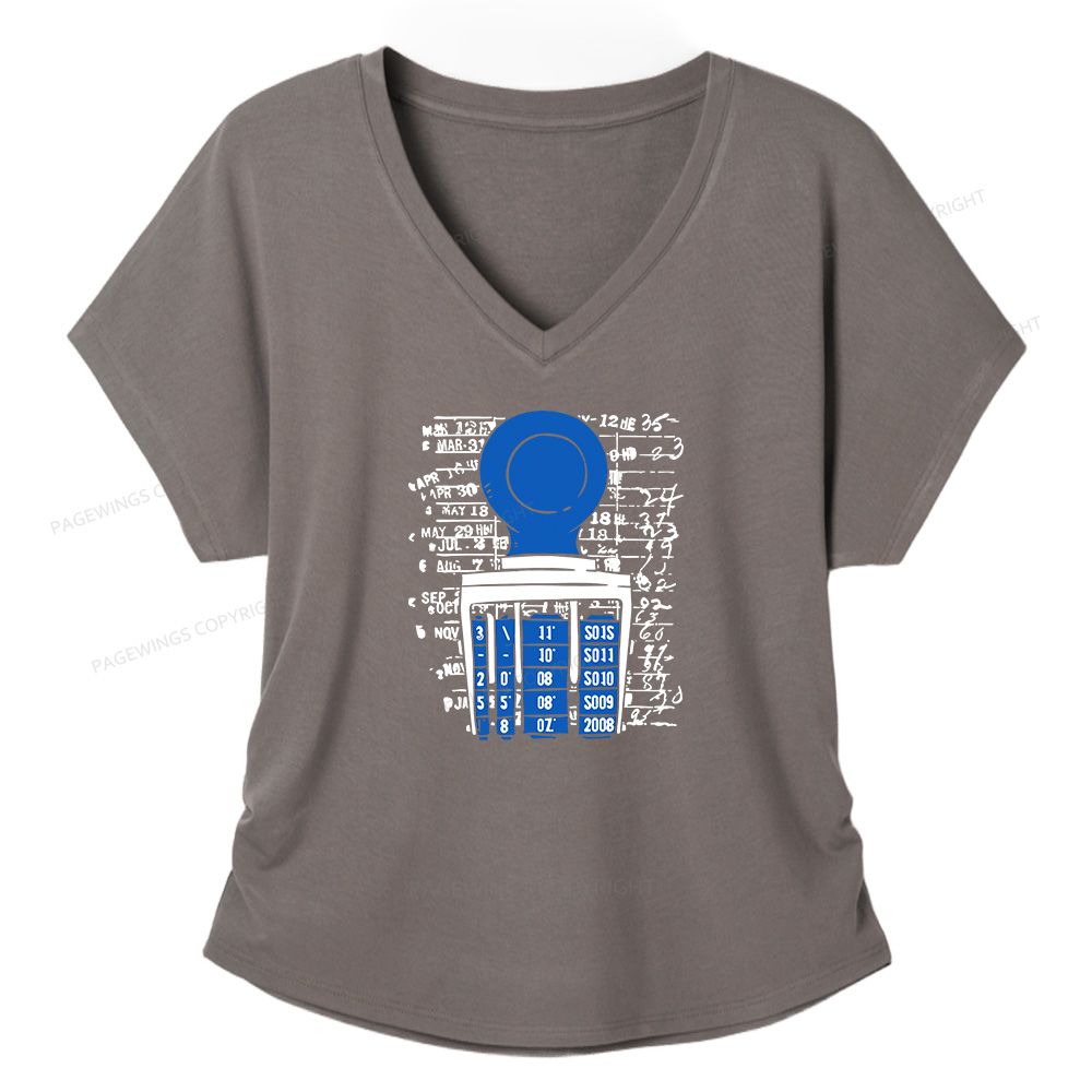 Pagewings Books Library Stamp16436 Soft Women's Modal V-neck T-shirt