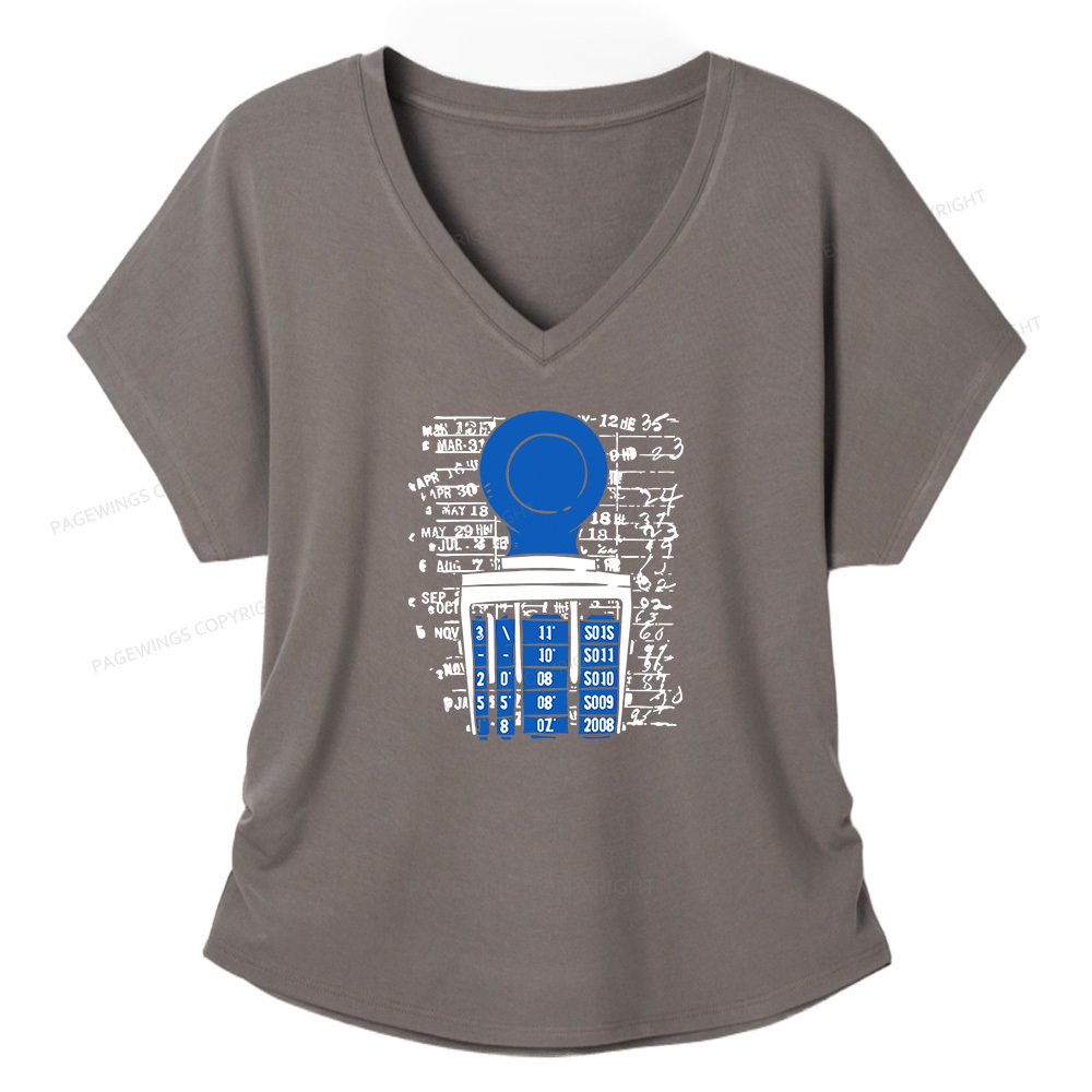 Pagewings Books Library Stamp16436 Soft Women's Modal V-neck T-shirt