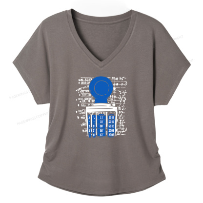 Pagewings Books Library Stamp16436 Soft Women's Modal V-neck T-shirt