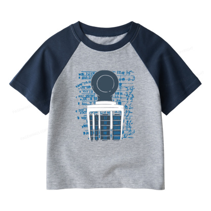 Pagewings Books Library Stamp16436 Kids Raglan T-shirt
