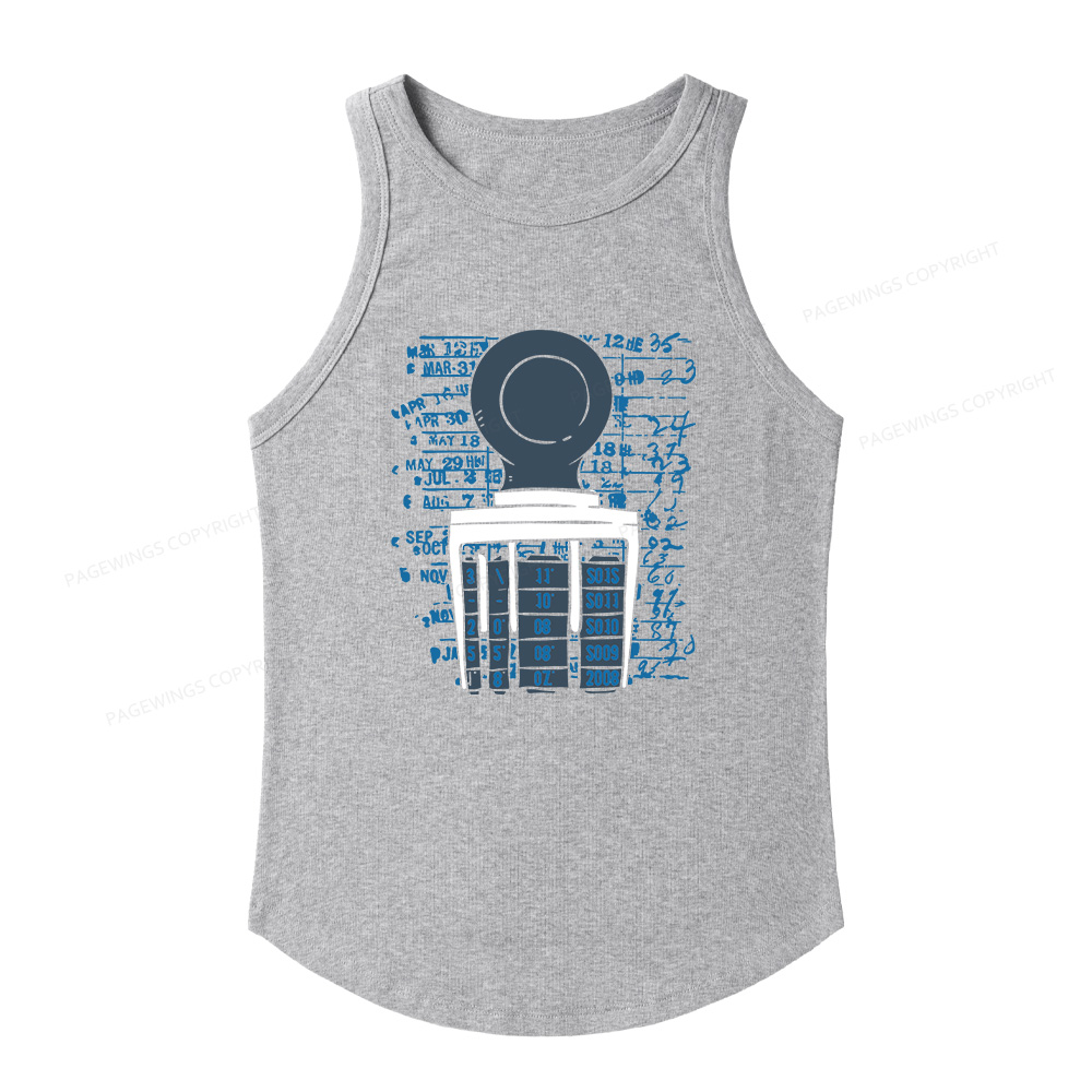 Pagewings Books Library Stamp16436 Women's Fitted Tank Top