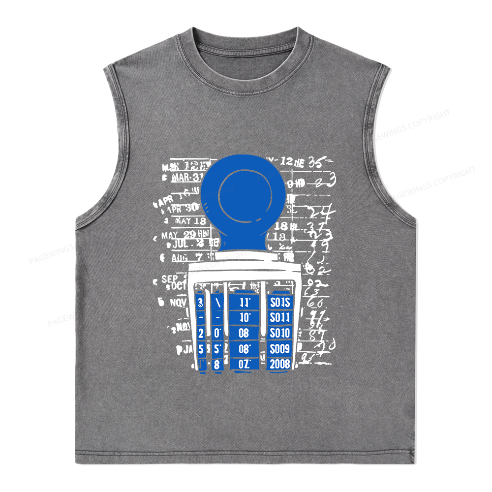 Pagewings Books Library Stamp16436 Bookish Unisex Washed Tank Top