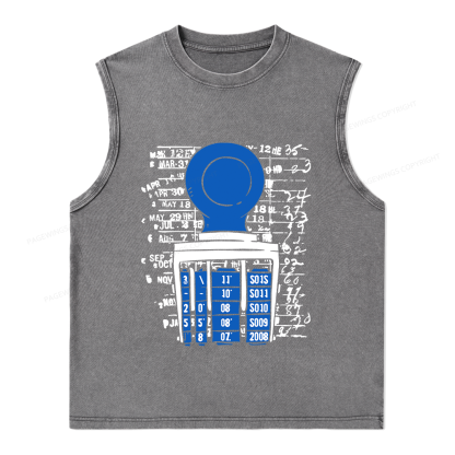 Pagewings Books Library Stamp16436 Bookish Unisex Washed Tank Top