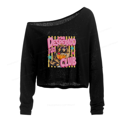 Pagewings Sci Fi Bookish Slouchy Long Sleeve Off Shoulder T-shirts