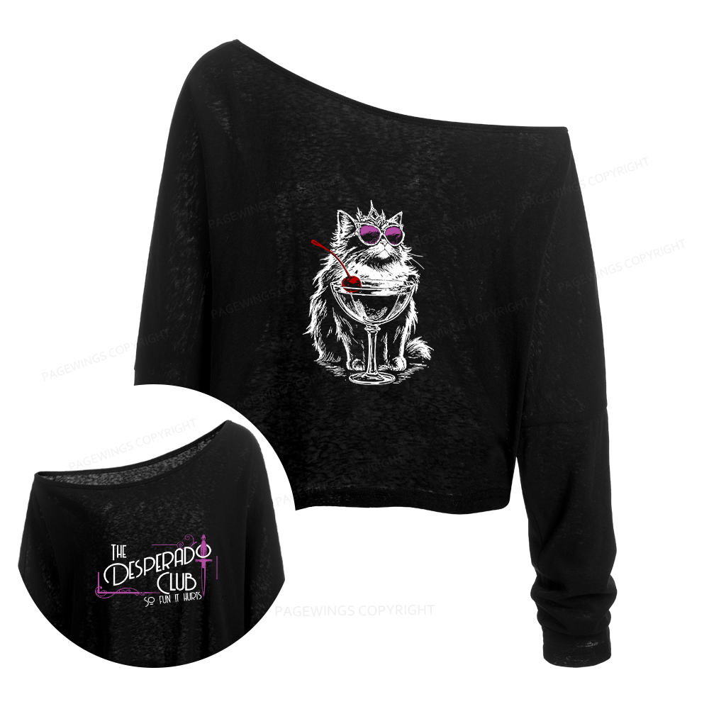 Pagewings Sci Fi Book Lover Slouchy Long Sleeve Off Shoulder T-shirts