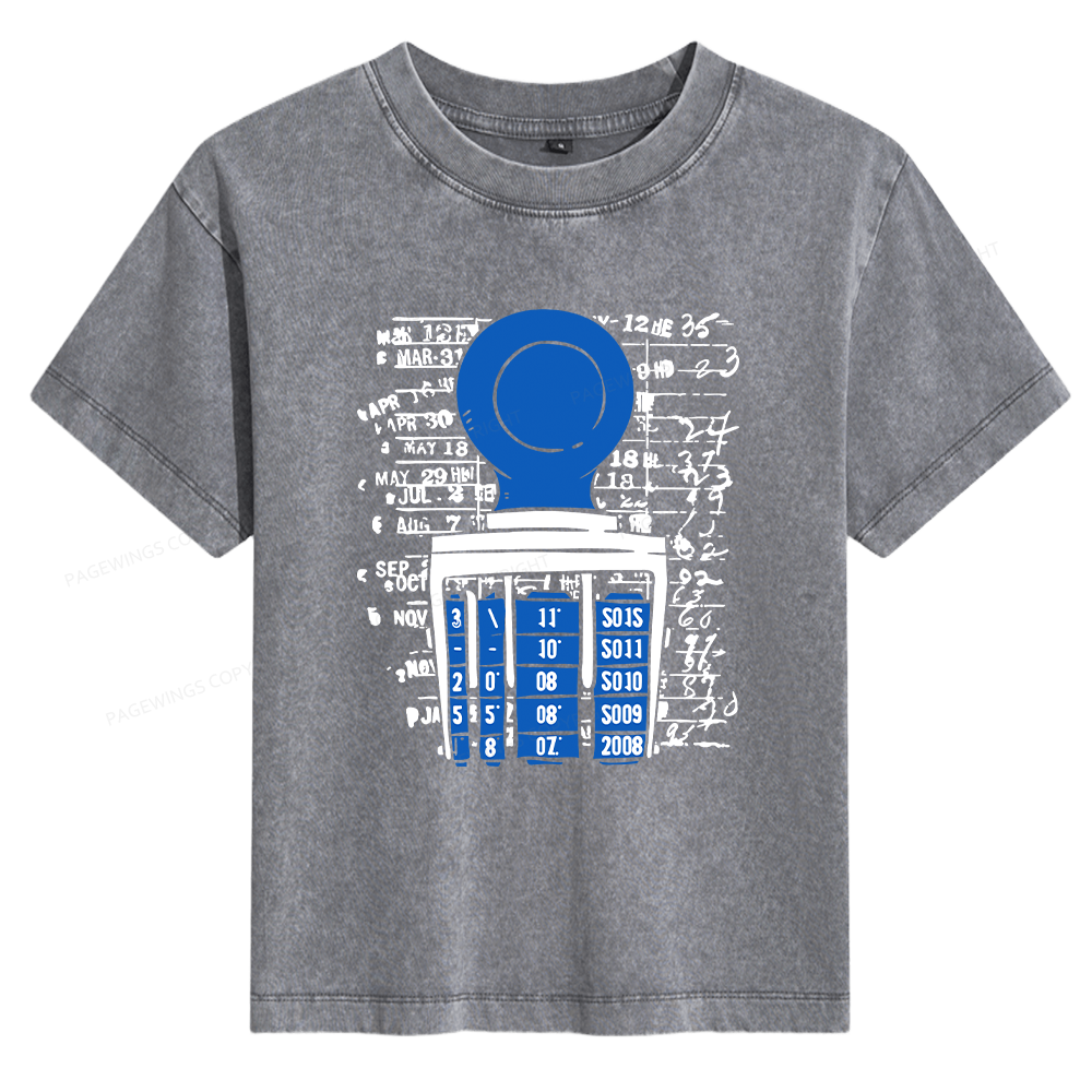 Pagewings Books Library Stamp Bookish Women's Washed T-shirt