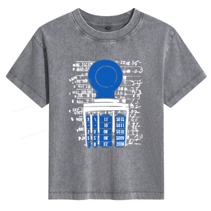 Pagewings Books Library Stamp Bookish Women's Washed T-shirt