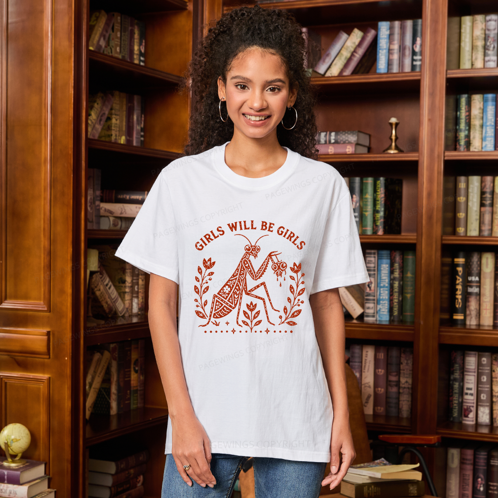 Pagewing Girls Will Be Girls16300 Bookish Unisex Classic T-shirt