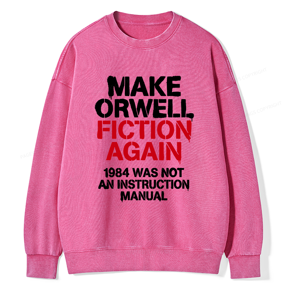 Pagewings Dystopian Book Lover Unisex Washed Sweatshirt