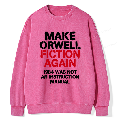 Pagewings Dystopian Book Lover Unisex Washed Sweatshirt
