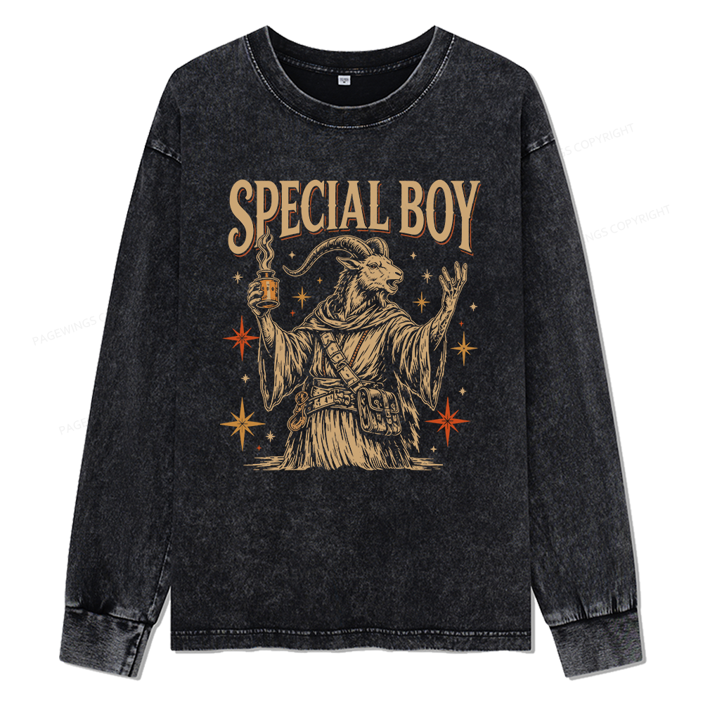 Pagewings Read Sci-Fi Book Unisex Washed Long Sleeve T-shirt