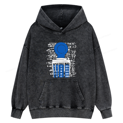 Pagewings Books Library Stamp Unisex Washed Hoodie