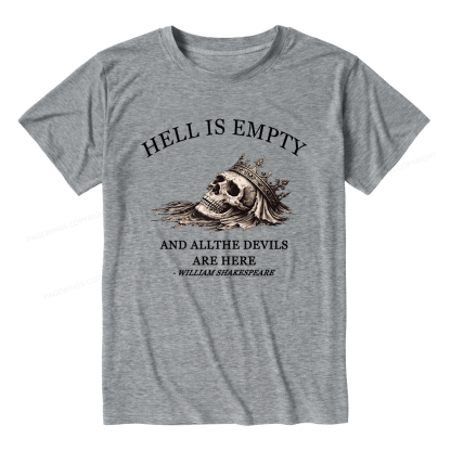 Pagewings Hell Is Empty And All The Devils Are Here Unisex Heather T-Shirt