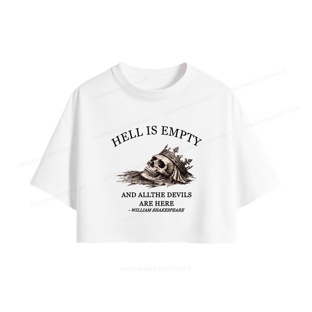 Pagewings Hell Is Empty And All The Devils Are Here Women Crop Tops