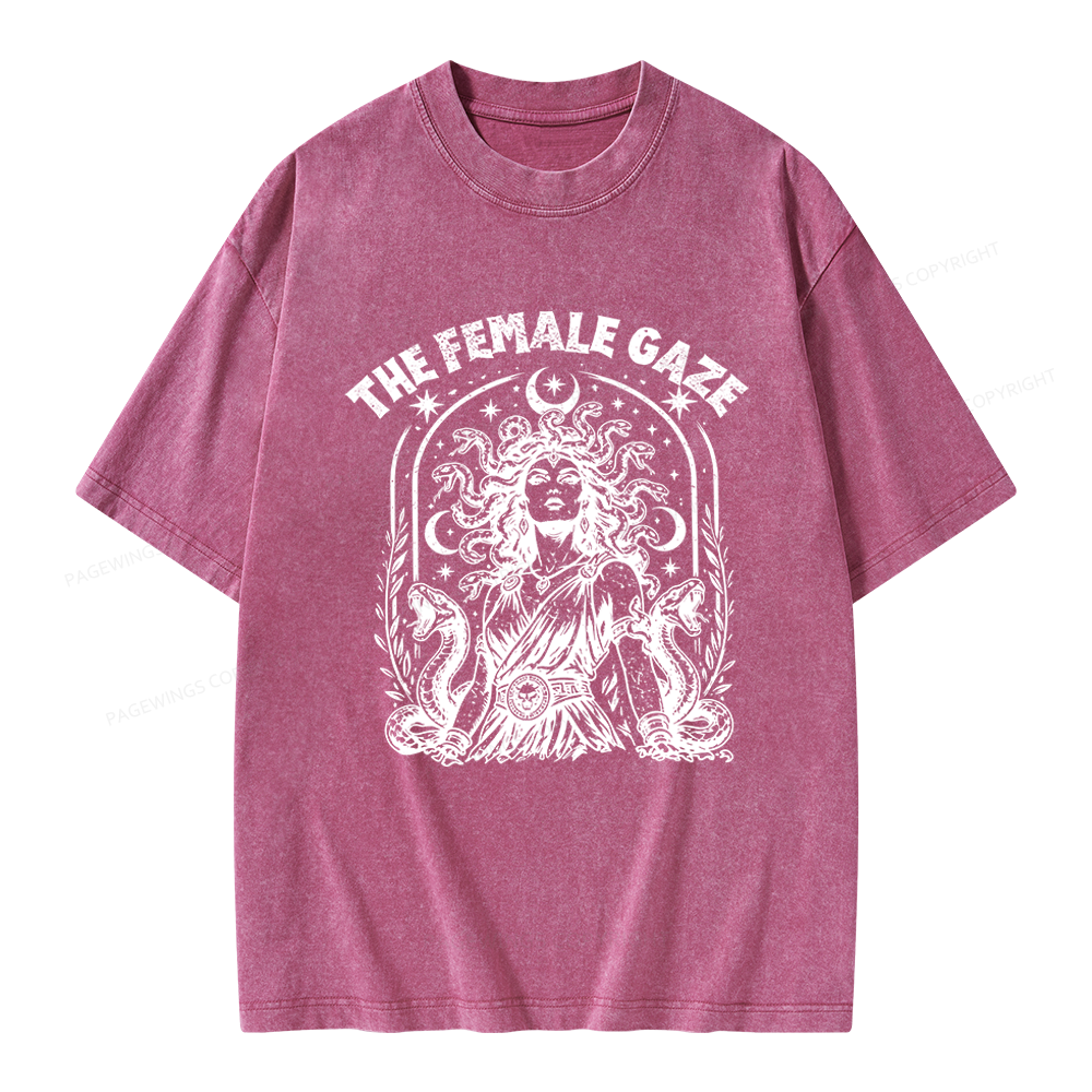 Pagewings Vintage Medusa Feminist Unisex Washed T-shirt
