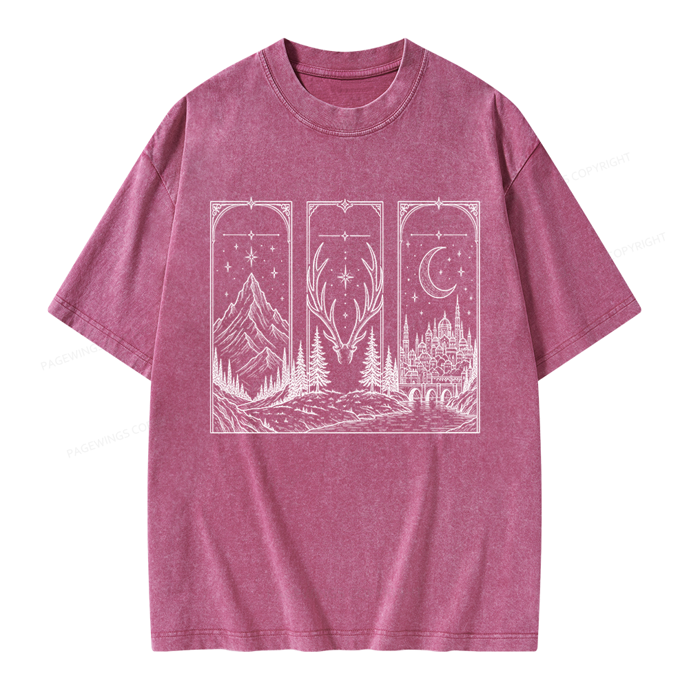 Pagewings Fantasy Book Lover Unisex Washed T-shirt
