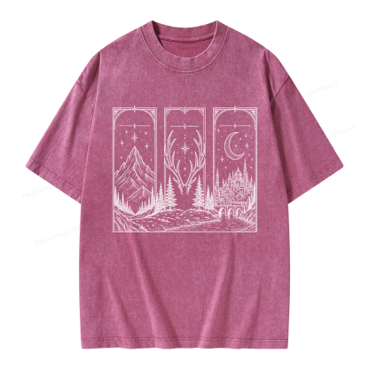 Pagewings Fantasy Book Lover Unisex Washed T-shirt