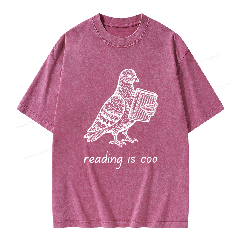 Pagewings Reading is Coo Unisex Washed T-shirt