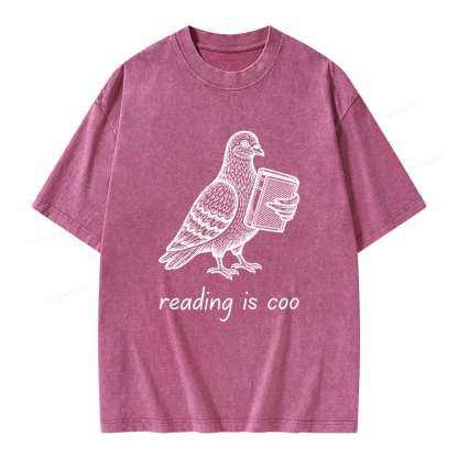 Pagewings Reading is Coo Unisex Washed T-shirt