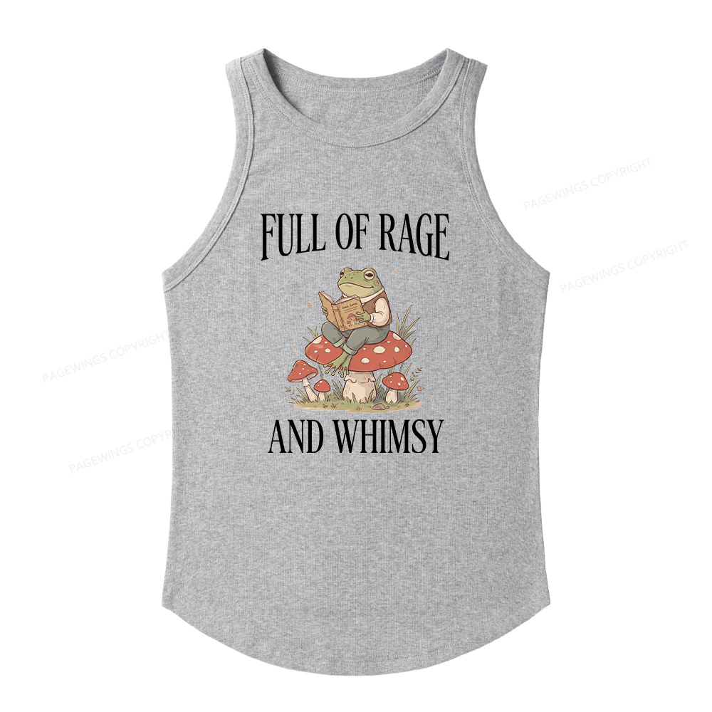 Pagewings Slim Fit Full of Rage and Whimsy Women's Fitted Tank Top 