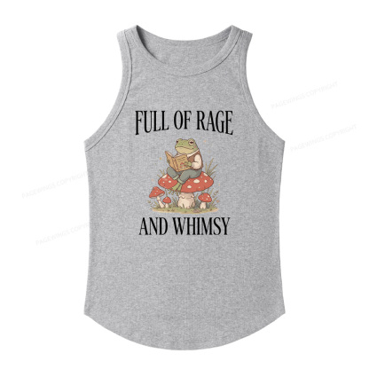 Pagewings Slim Fit Full of Rage and Whimsy Women's Fitted Tank Top 