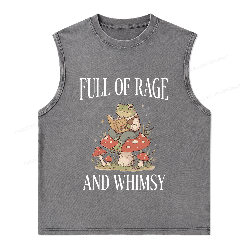 Pagewings Full of Rage and Whimsy Unisex Washed Tank Top