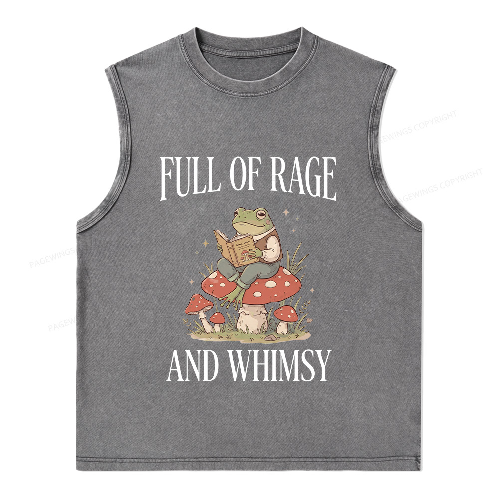 Pagewings Full of Rage and Whimsy Unisex Washed Tank Top