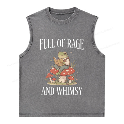 Pagewings Full of Rage and Whimsy Unisex Washed Tank Top