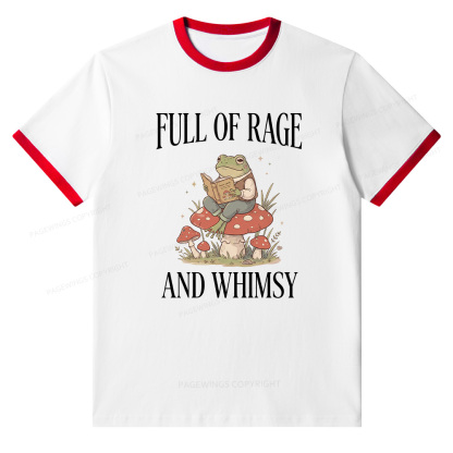 Pagewings Full of Rage and Whimsy  Unisex Ringer T-Shirt 