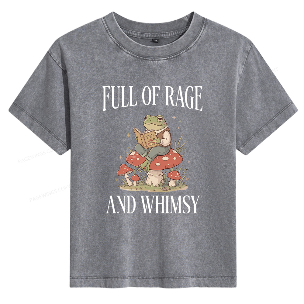 Pagewings Full of Rage and Whimsy Women's Washed T-shirt