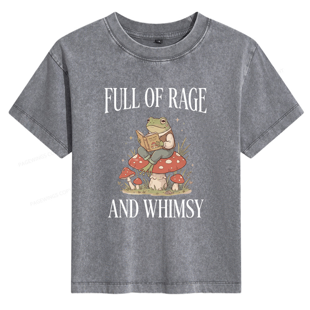 Pagewings Full of Rage and Whimsy Women's Washed T-shirt