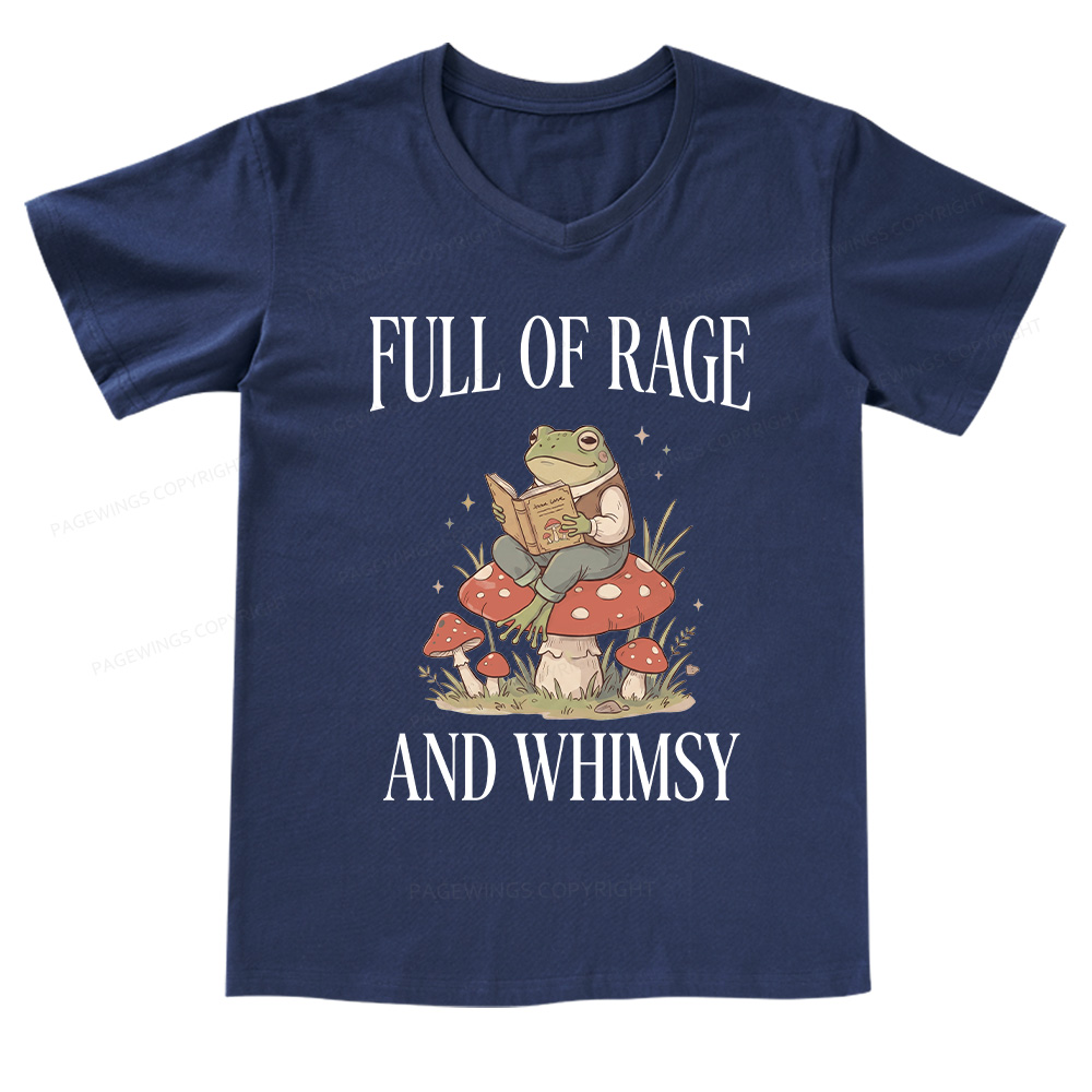 Pagewings Full of Rage and Whimsy V-neck T-shirt