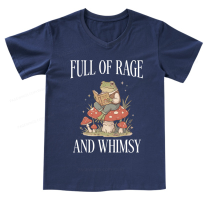 Pagewings Full of Rage and Whimsy V-neck T-shirt