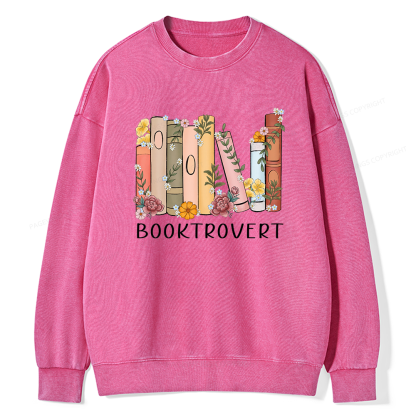 Pagewing Booktrovert Unisex Washed Sweatshirt