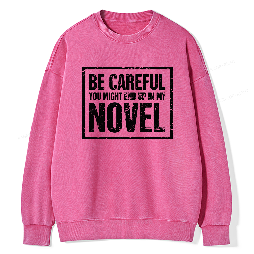 Pagewings Funny Novelist Writer Unisex Washed Sweatshirt