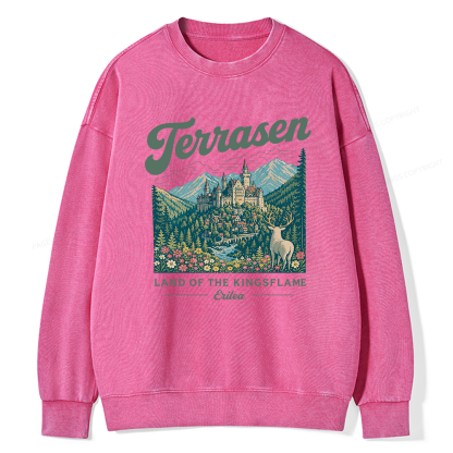 Pagewings Fantasy Book Lover Unisex Washed Sweatshirt