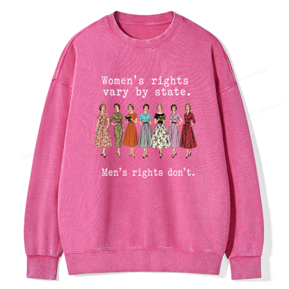 Pagewings Women's Rights Vary By State Unisex Washed Sweatshirt