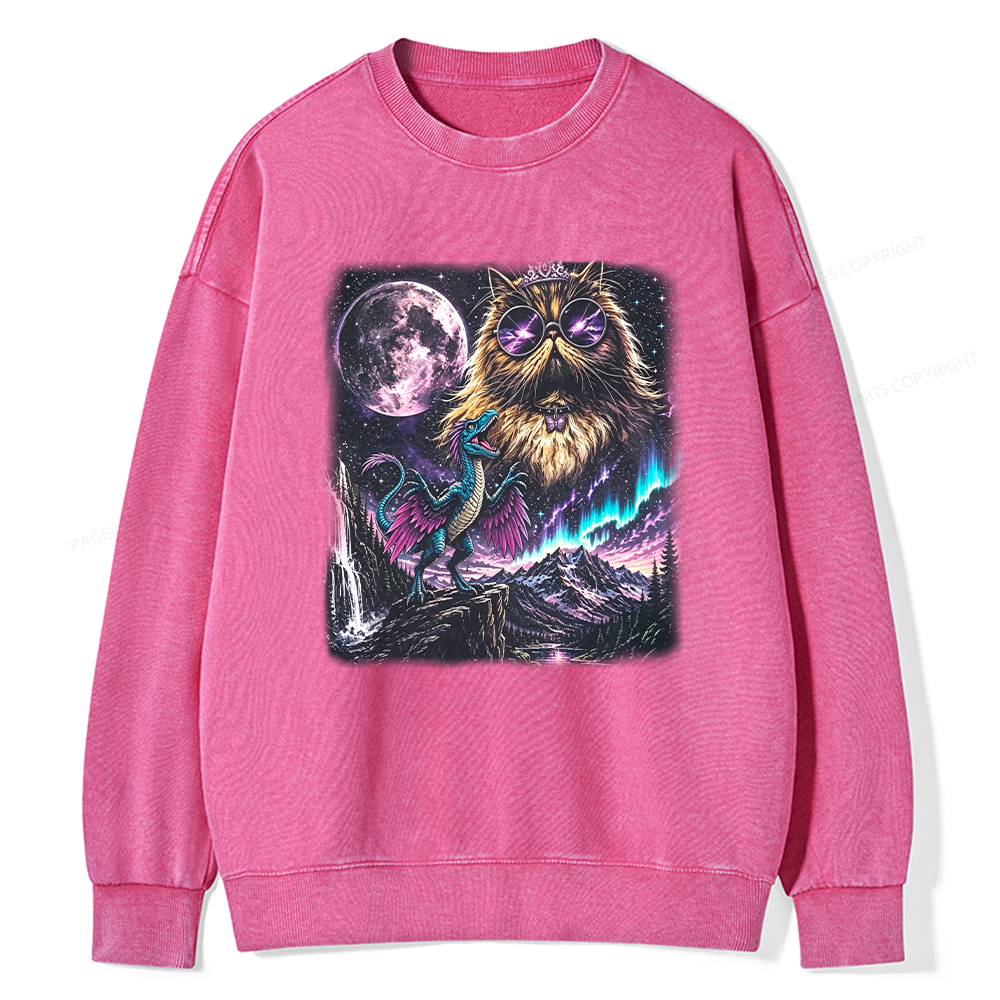 Pagewings Sci Fi Books Lover Unisex Washed Sweatshirt
