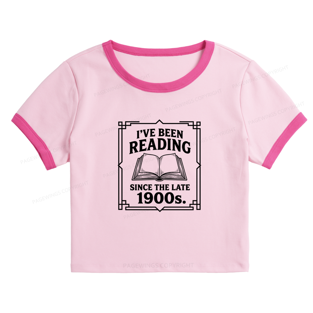 Pagewings I’ve Been Reading Since The Late 1900s Baby Tee Cropped Ringer T-Shirt
