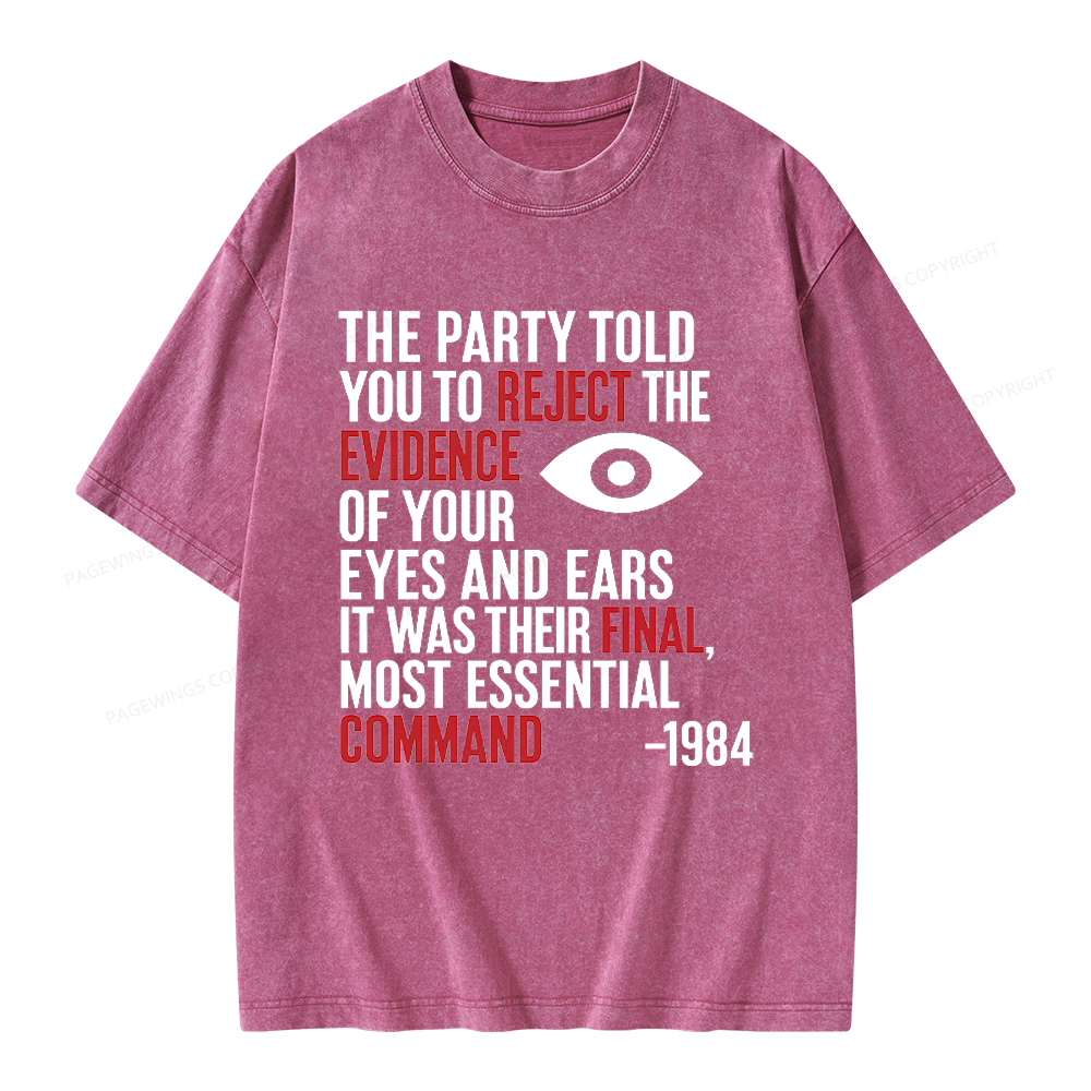 Pagewings Dystopia Quote Unisex Washed T-shirt